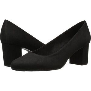 Easy Street Women's 5.5 M Faux Suede‎ Black Closed Toe Heels NEW